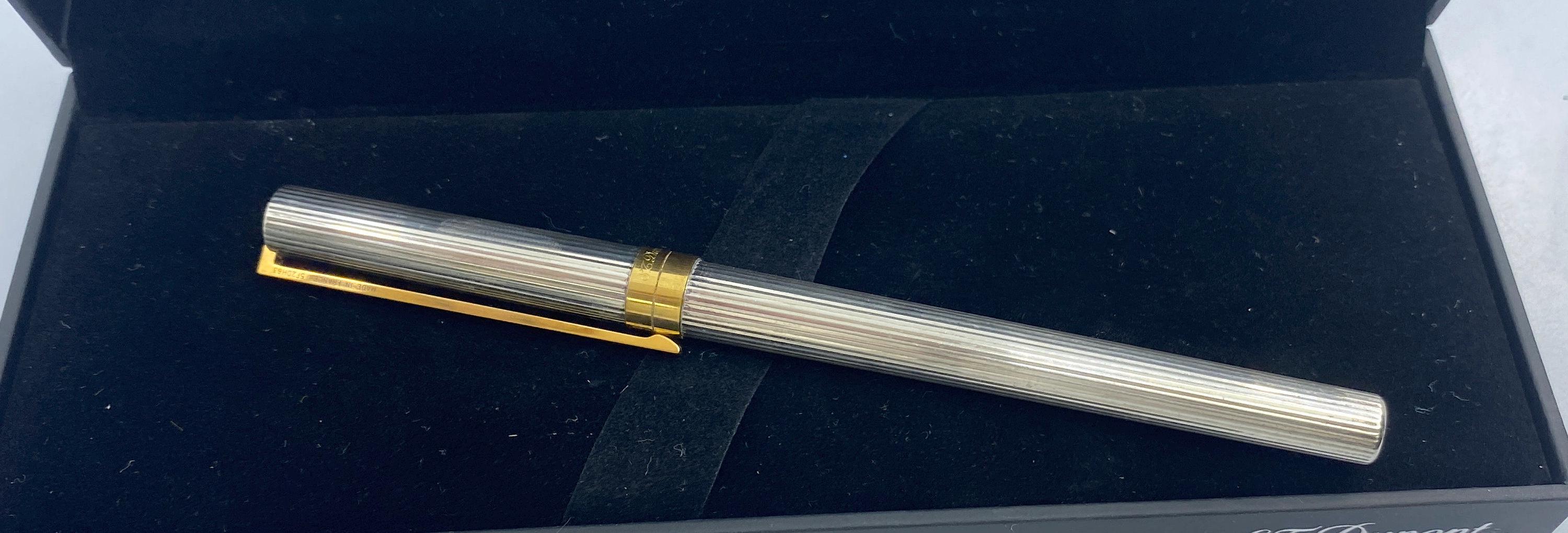 S.T. Dupont Gatsby Ballpoint Pen in Gold and Silver - Luxury and