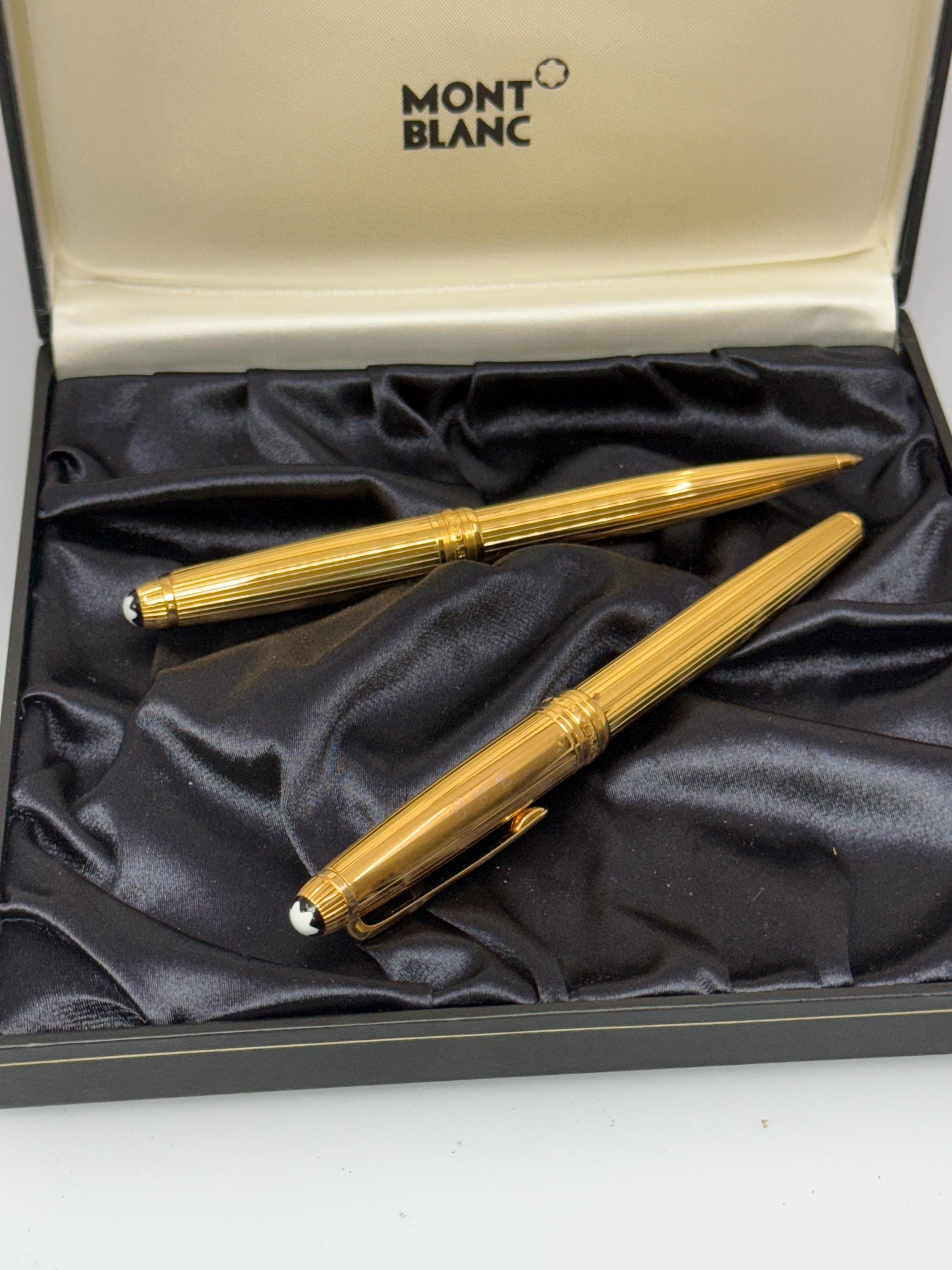 Montblanc Meisterstück 144 Vermeil | Fountain Pen + Ballpoint Pen