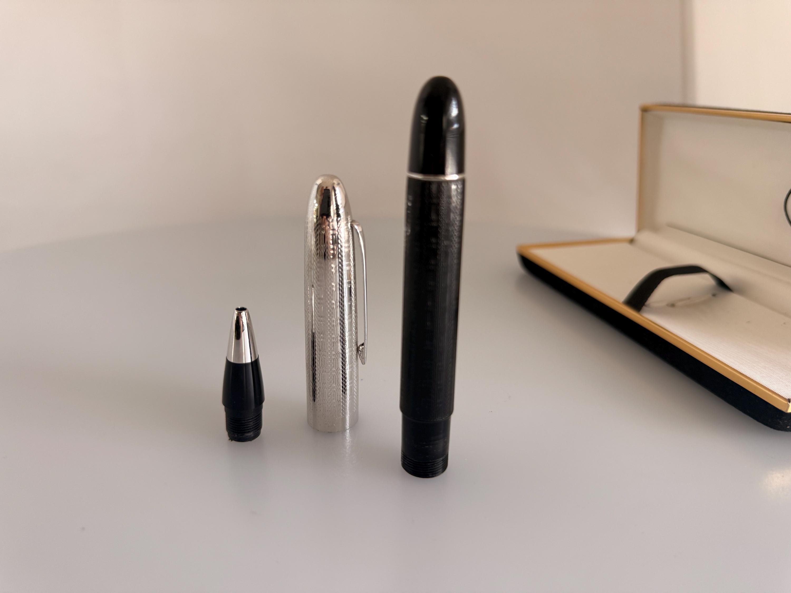 Vintage OMAS S2001 Ballpoint Pen, 925 Sterling Silver Guilloche