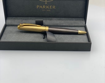 Parker 100 Smoke Bronze GT Ballpoint Pen - Gold Cap, Bronze Body, Exclusive Design