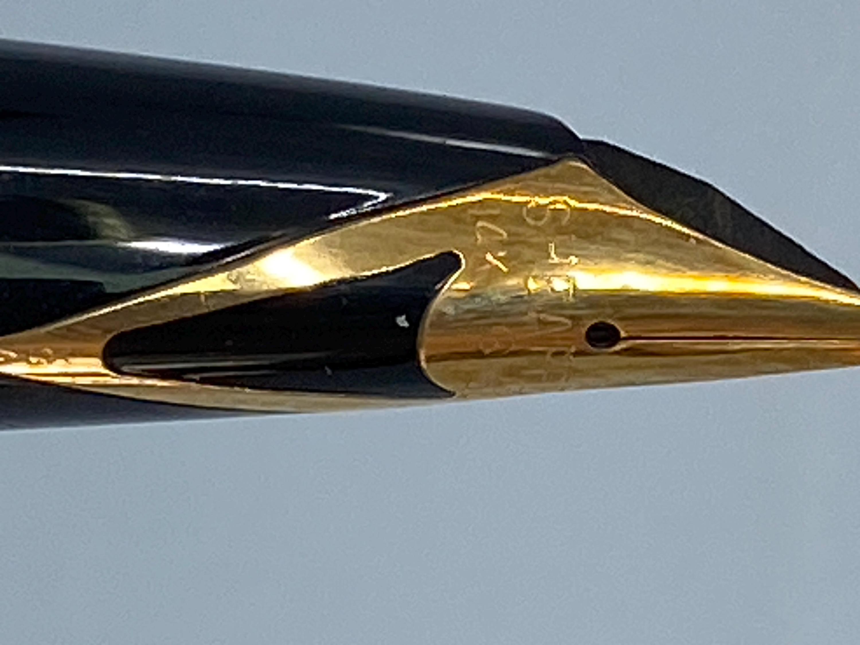 Sheaffer Imperial 444 XG Flighter Fountain Pen, Brushed Steel, 14K