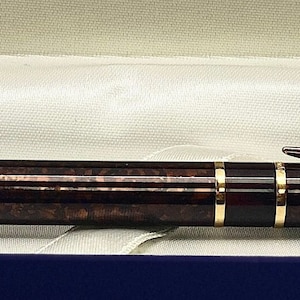 Penna stilografica Waterman Paris marrone e nera,