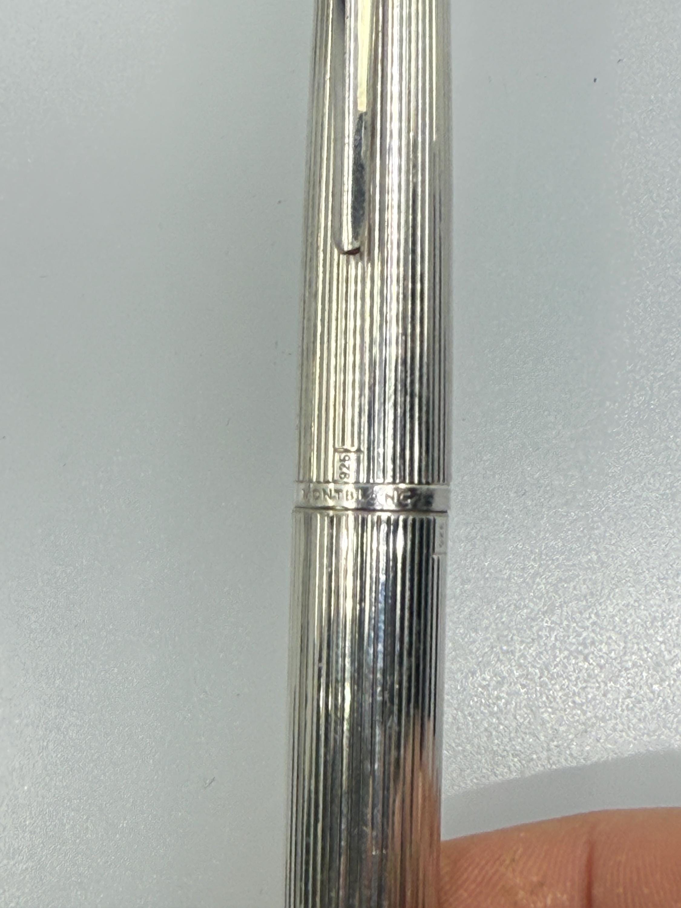 Montblanc 1266 Sterling Silver Set – EF 18K WG Fountain Pen + 866