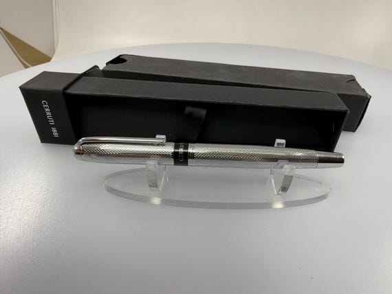 Cerruti 1881 - Vintage Fountain Pen, Silver Textured Metal Body - Etsy