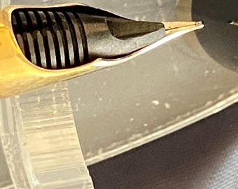 Vintage Sheaffer Snorkel Fountain Pen - Black and Gold - 14K Gold Nib - For Restoration or Parts