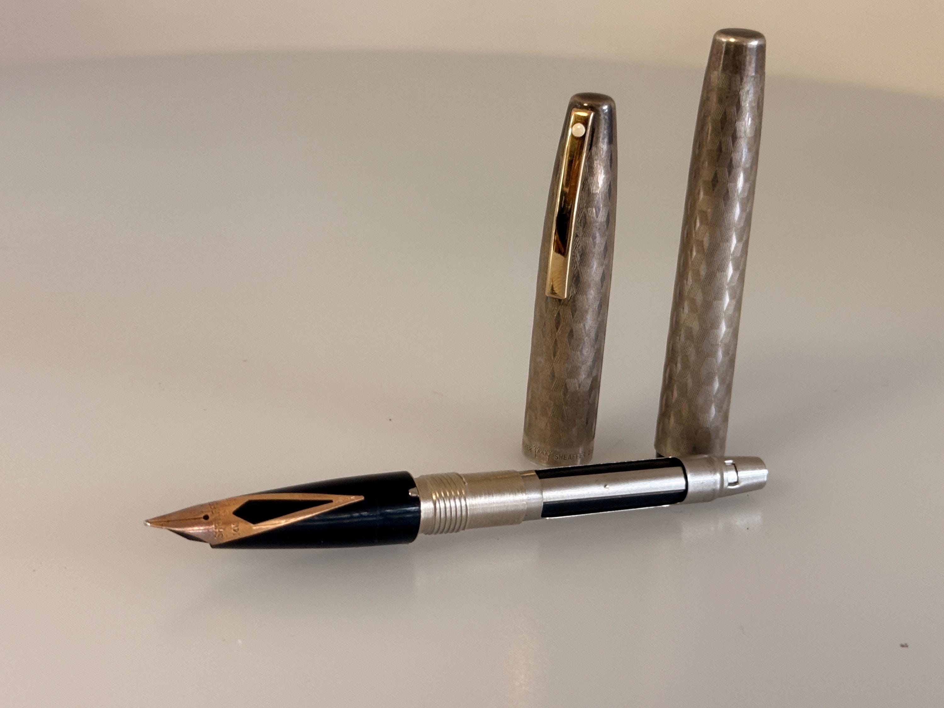 Vintage Sheaffer Silver Imperial Sterling Silver Fountain Pen, 14K