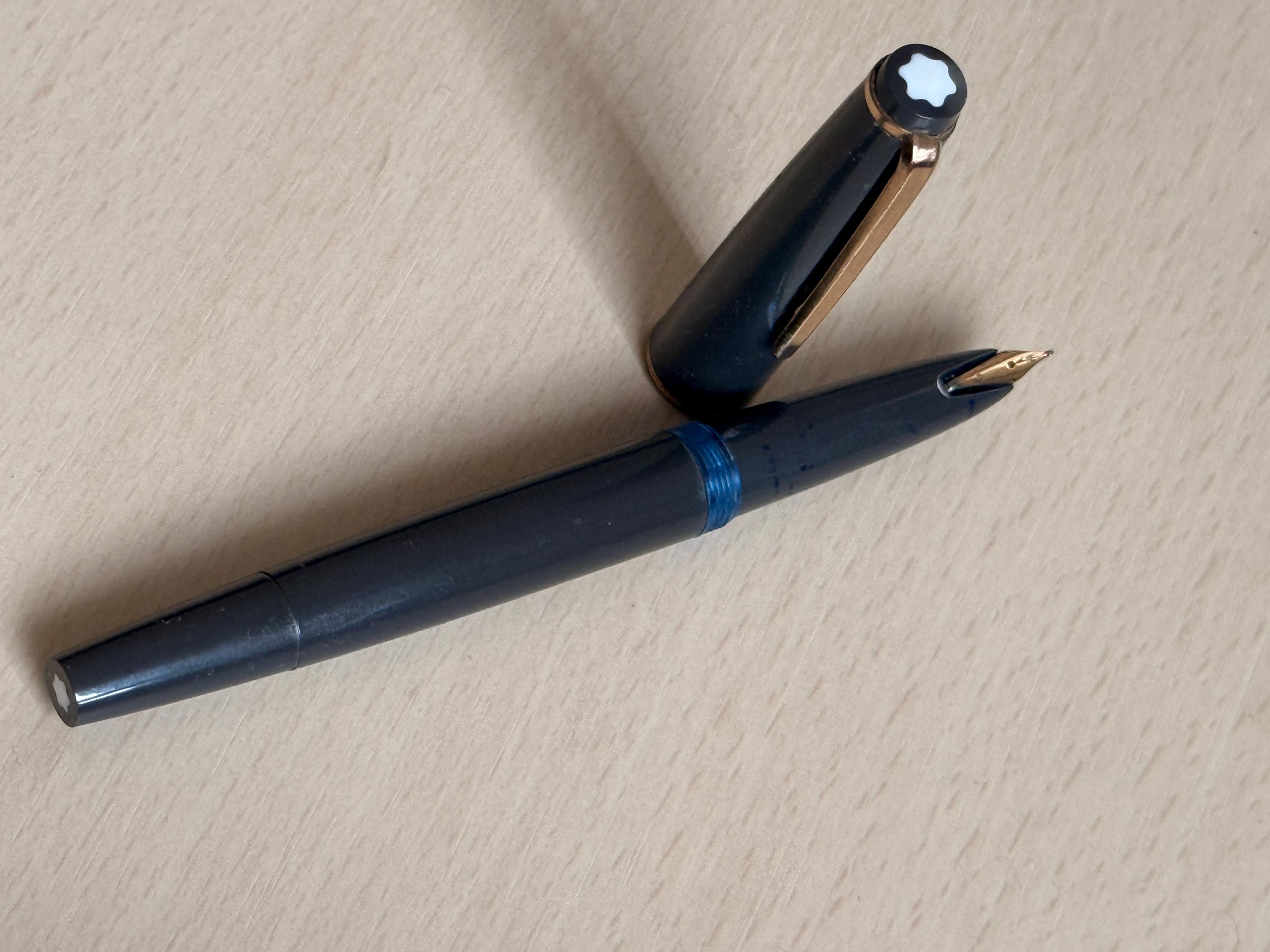 Montblanc 34 Fountain Pen – 1960s Vintage, 14K Gold Inlaid Nib