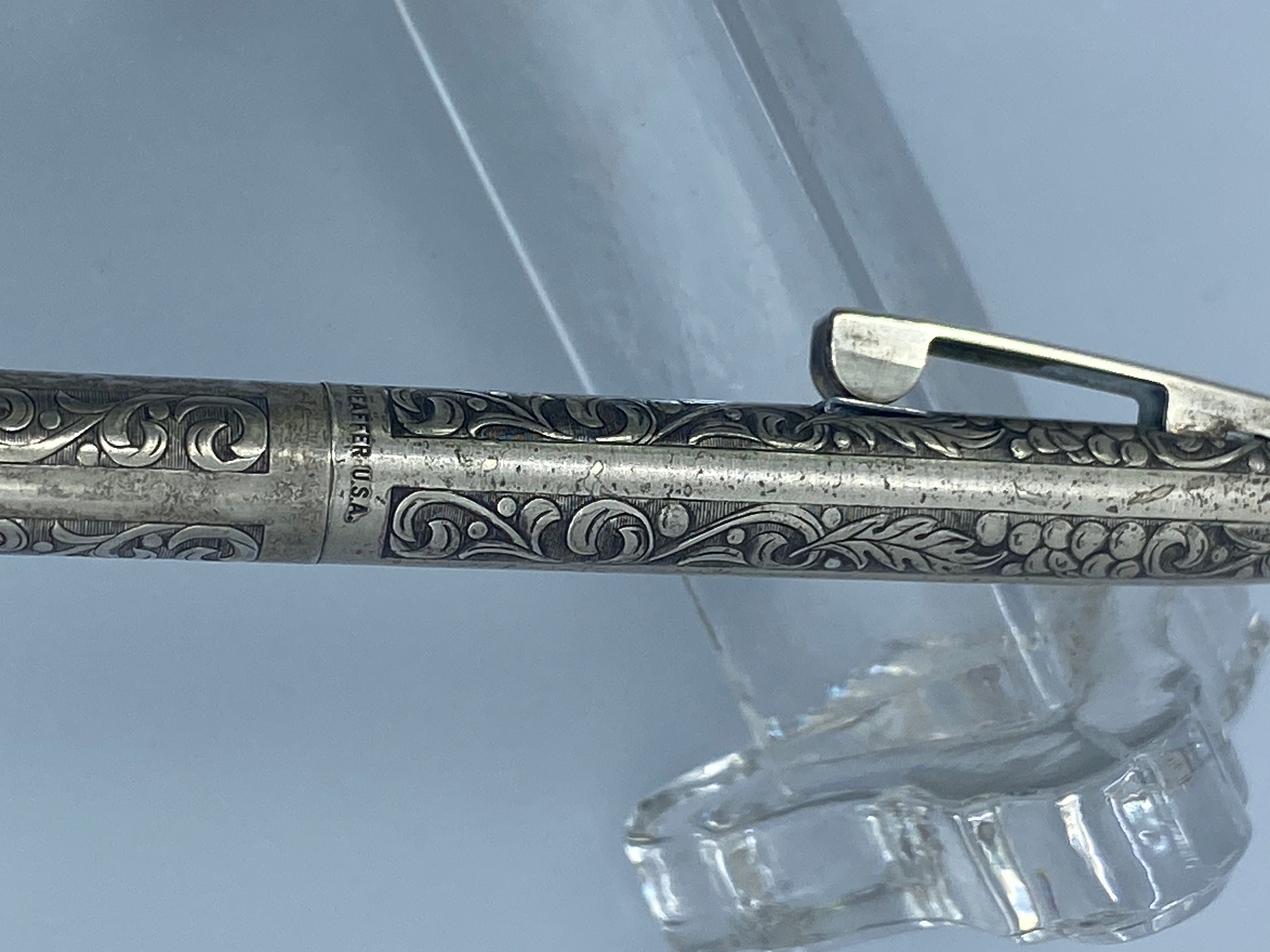 Sheaffer Imperial Sterling Silver Ballpoint Pen, Grapevine Design