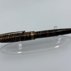 Parker Vacumatic 52 – Perlbraun – 14-Karat-Goldfeder – Hergestellt in Kanada – Vintage-Füllfederhalter 1940er