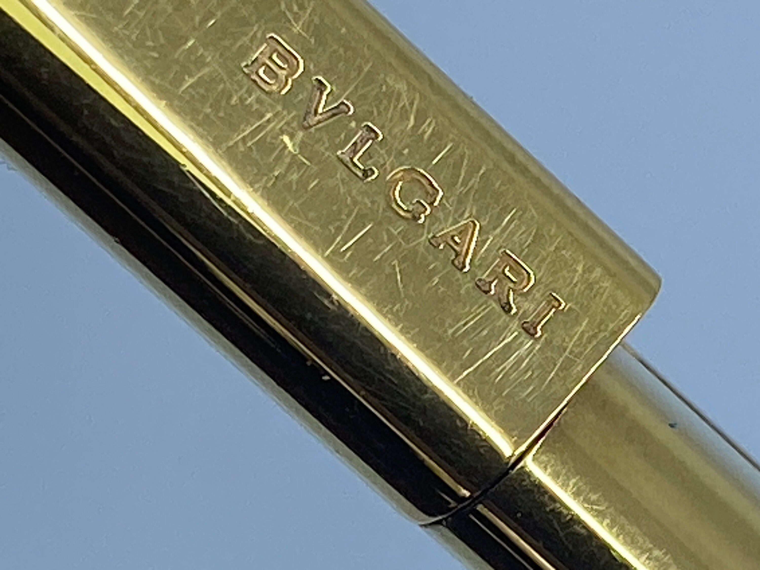 Vintage Bvlgari Eccentric Gold Plated Ballpoint Pen - High-end - Etsy