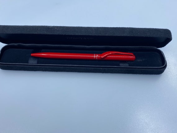 Tiffany & Co. Elsa Peretti Red Ballpoint Pen, Red Lacquer Over