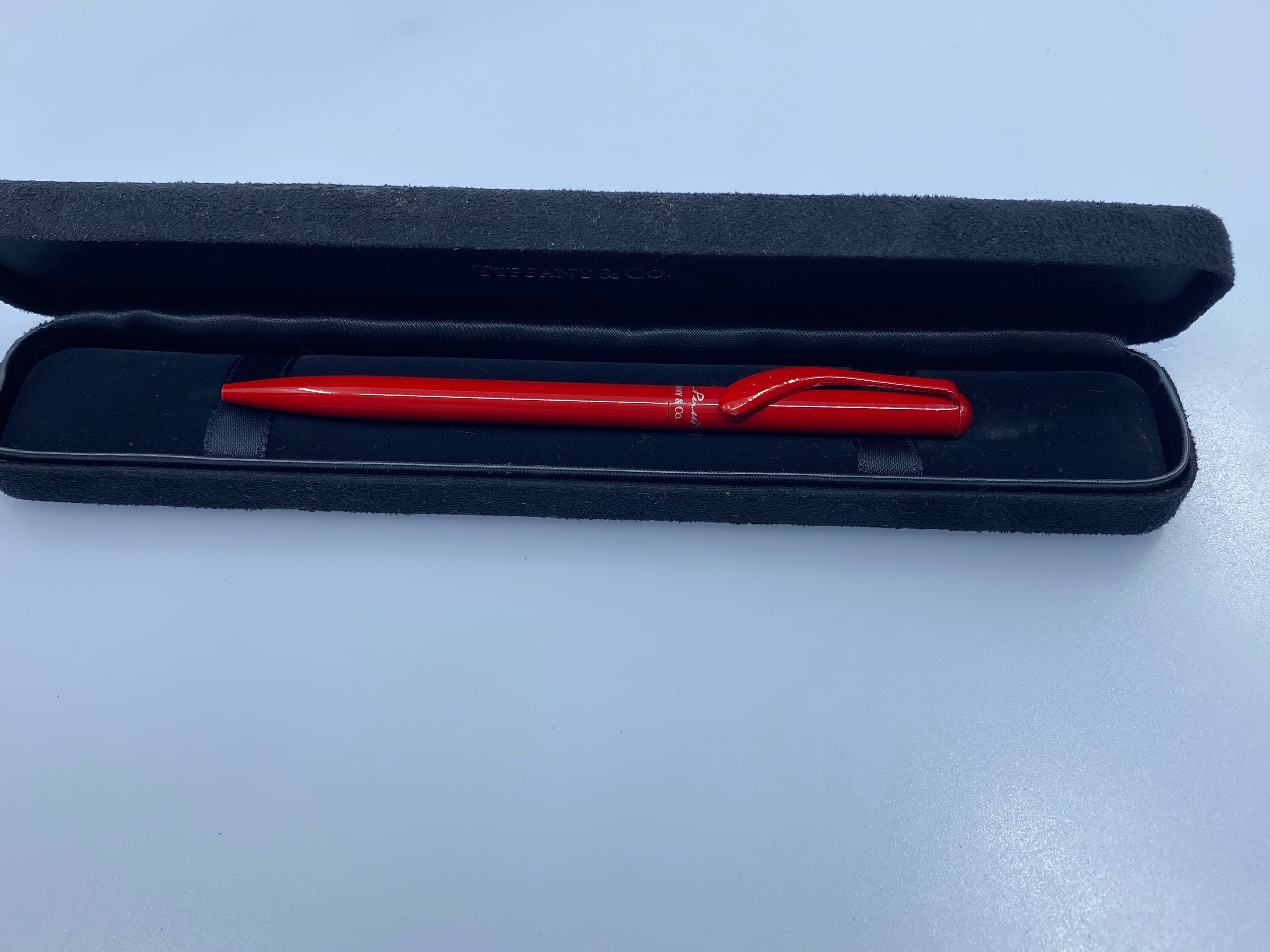 Tiffany & Co. Elsa Peretti Red Ballpoint Pen, Red Lacquer Over