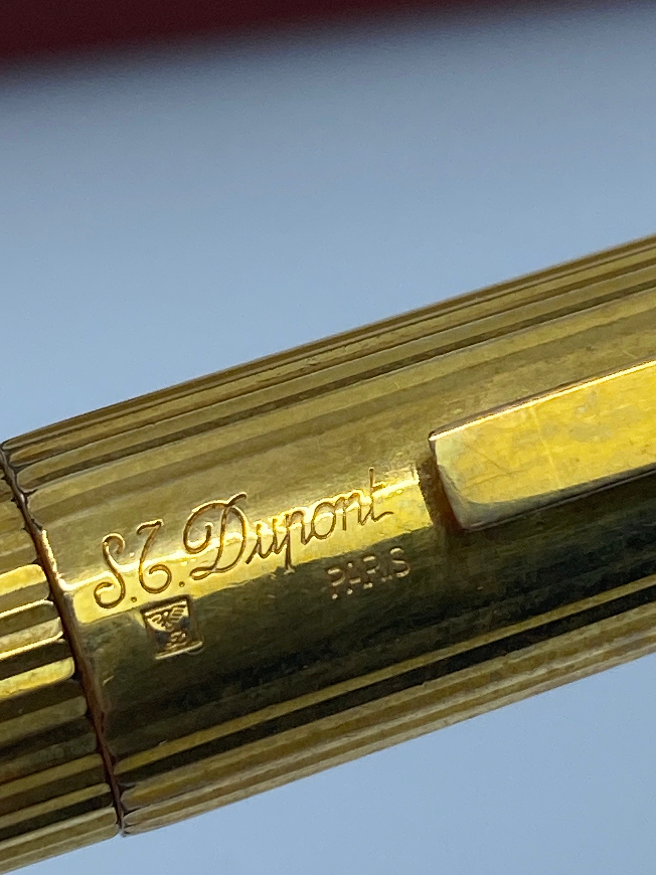 S.T.デュポン 18金 750 ヴェルメイユ 万年筆 - 高級ゴールドペン