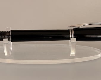 Montblanc StarWalker Black Resin Fineliner Rollerball Pen, Platinum Trim, Luxury Writing Pen, Pre-Owned Mont Blanc Pen