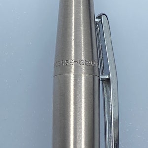 Vintage Montblanc Noblesse Set in Stainless Steel: Ballpoint Pen and Pen with Button and Clip Mechanism image 10