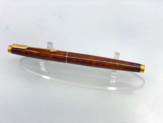 Parker 75 Thuya Brown Lacquer Fountain Pen 18K 750 Gold Nib Made