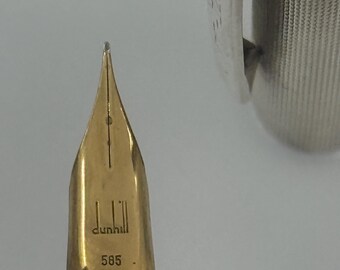 Dunhill Sterling Silver Set • Fountain Pen 14k Gold Nib 585