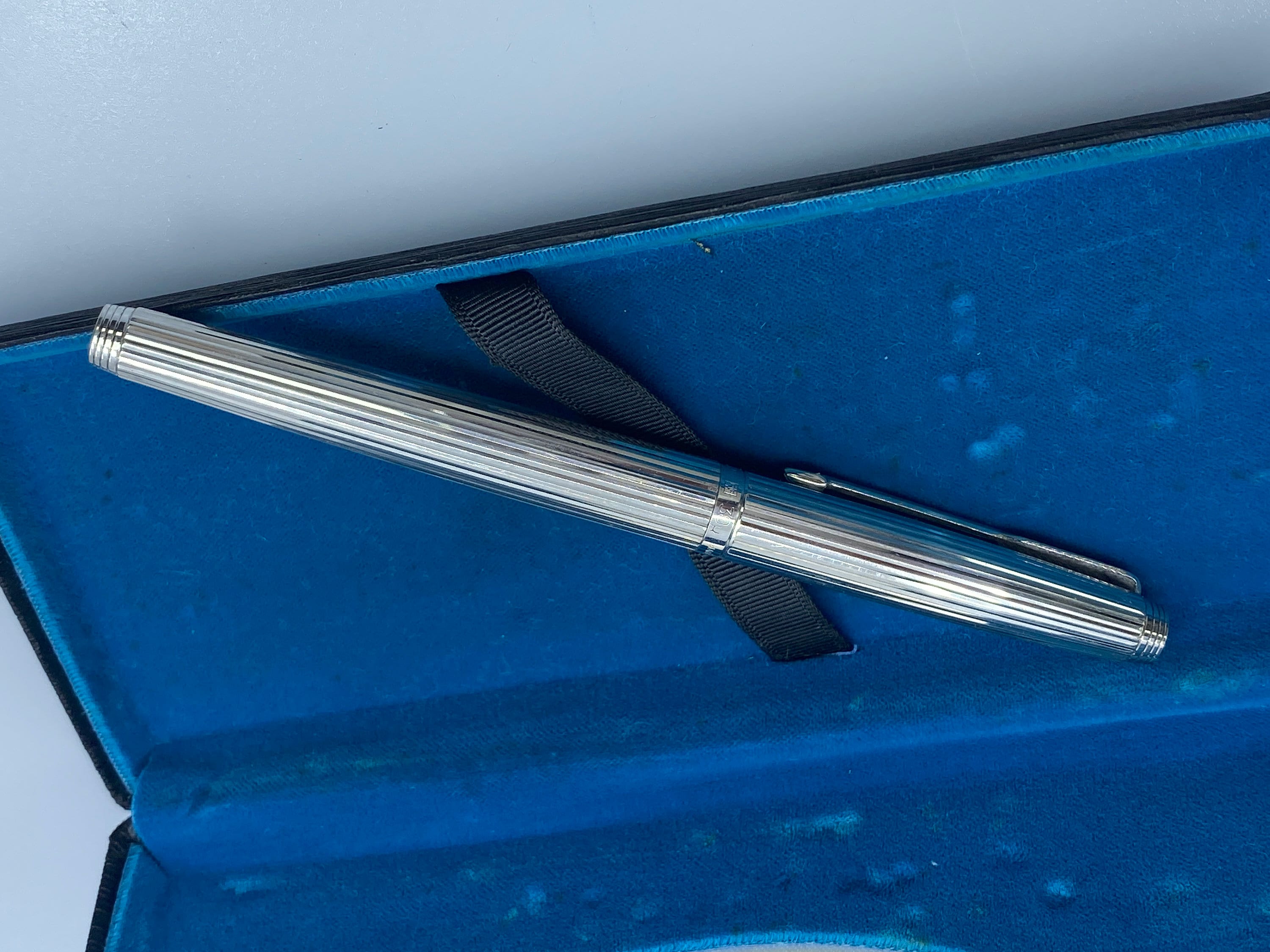 Parker 75 Fountain Pen (1960s) - Silver Plated Godron, Chrome Trim