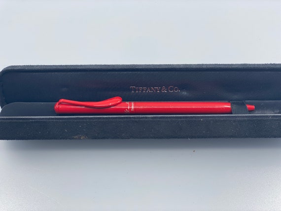 Tiffany & Co. Elsa Peretti Red Ballpoint Pen, Red Lacquer Over