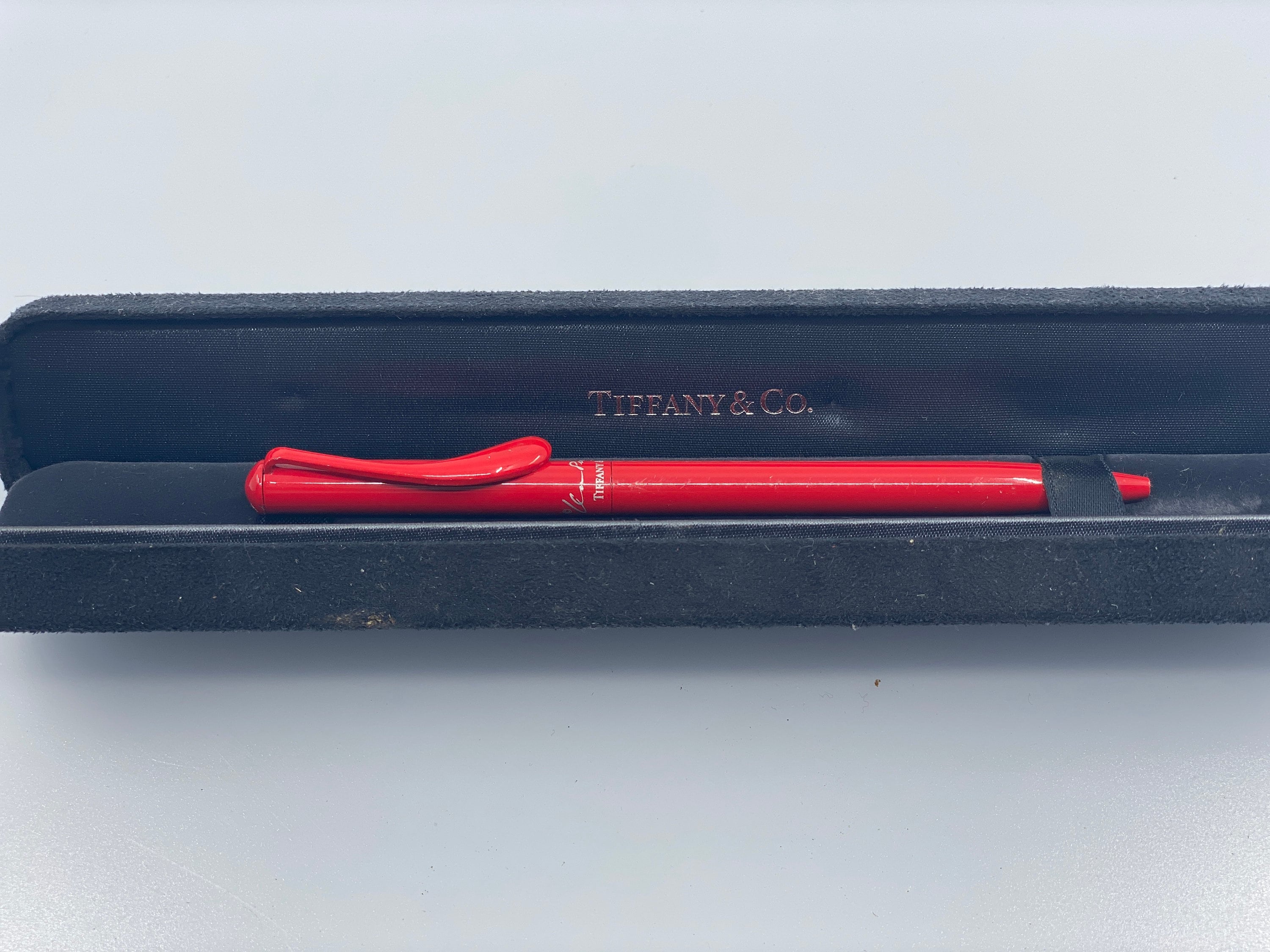 Tiffany & Co. Red Elsa Peretti Ballpoint Pen With Original