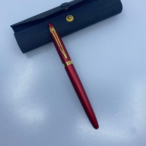 Vintage Waterman Ici Et Là Red Lacquer GT Fountain Pen - Cartridge or Plunger System, Gold-Plated Nib