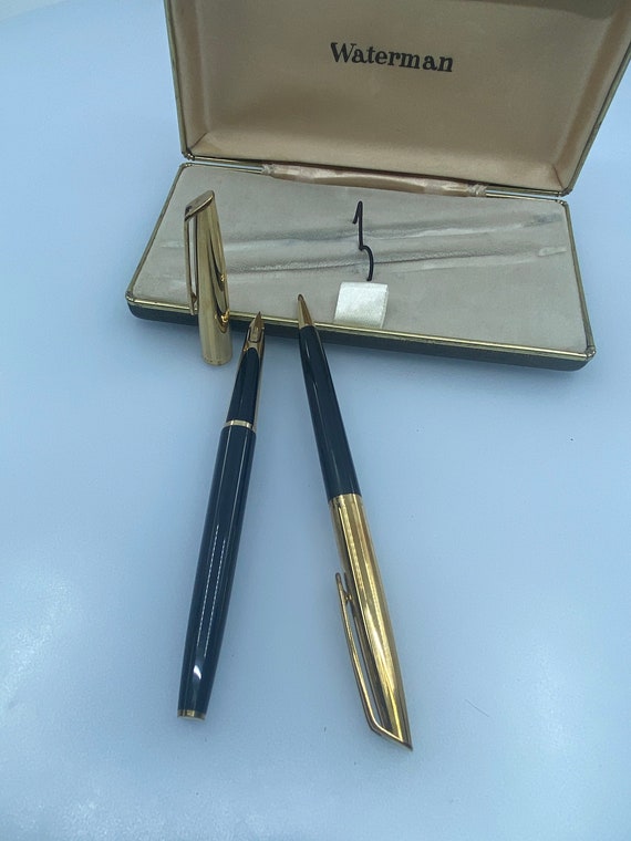 Parure Stylo Plume Et Bille Waterman LE MAN - Plume Or 18 Carats, écrin, Neuf étiqueté