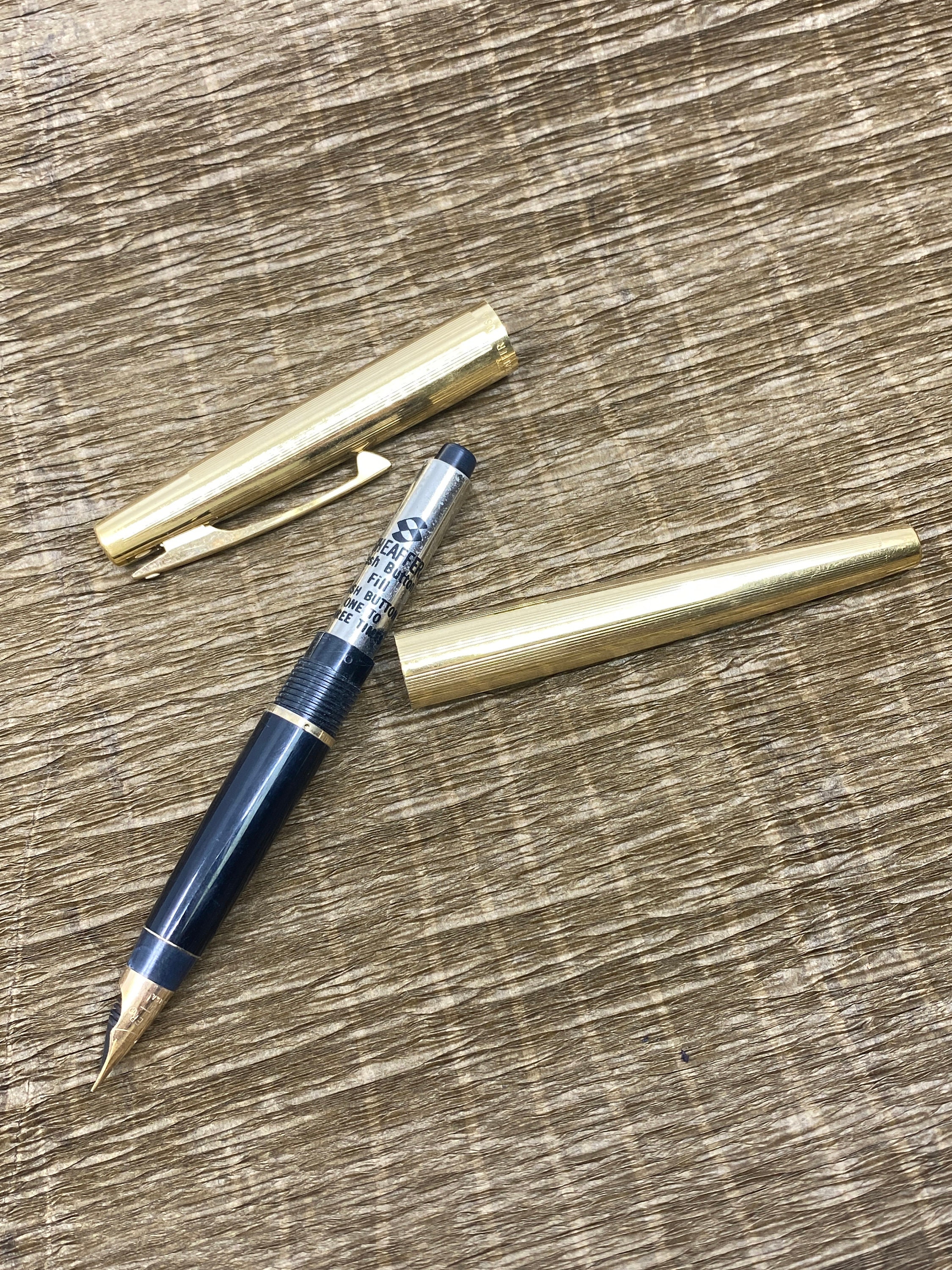 廃番 ヴィンテージ SHEAFFER IMPERIAL 12K シャープペンシル Vintage Sheaffer Imperial Black Fountain Pen, Working, USA