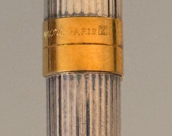 S.T. Dupont Gatsby Ballpoint Pen, Vintage Silver and Gold-tone