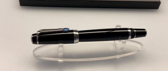 Montblanc Bohème Bleu Rollerball Pen, Black Resin Platinum Trim