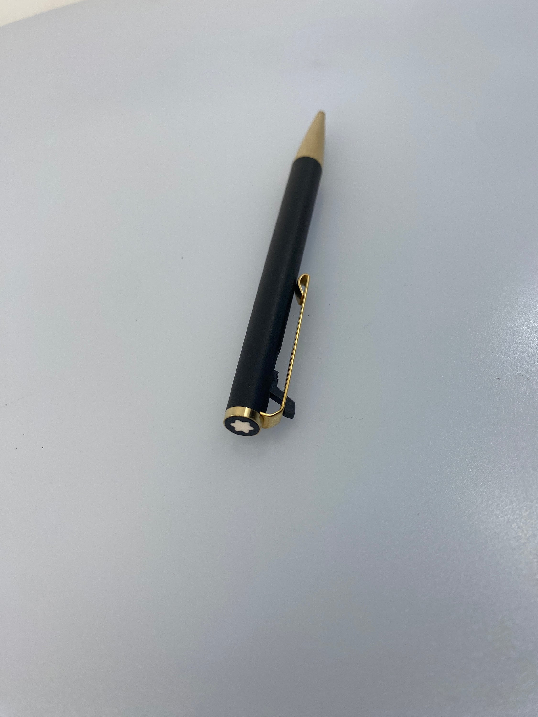 Montblanc Ball Pix Pen 784 From 1972 in Black and Brushed Gold