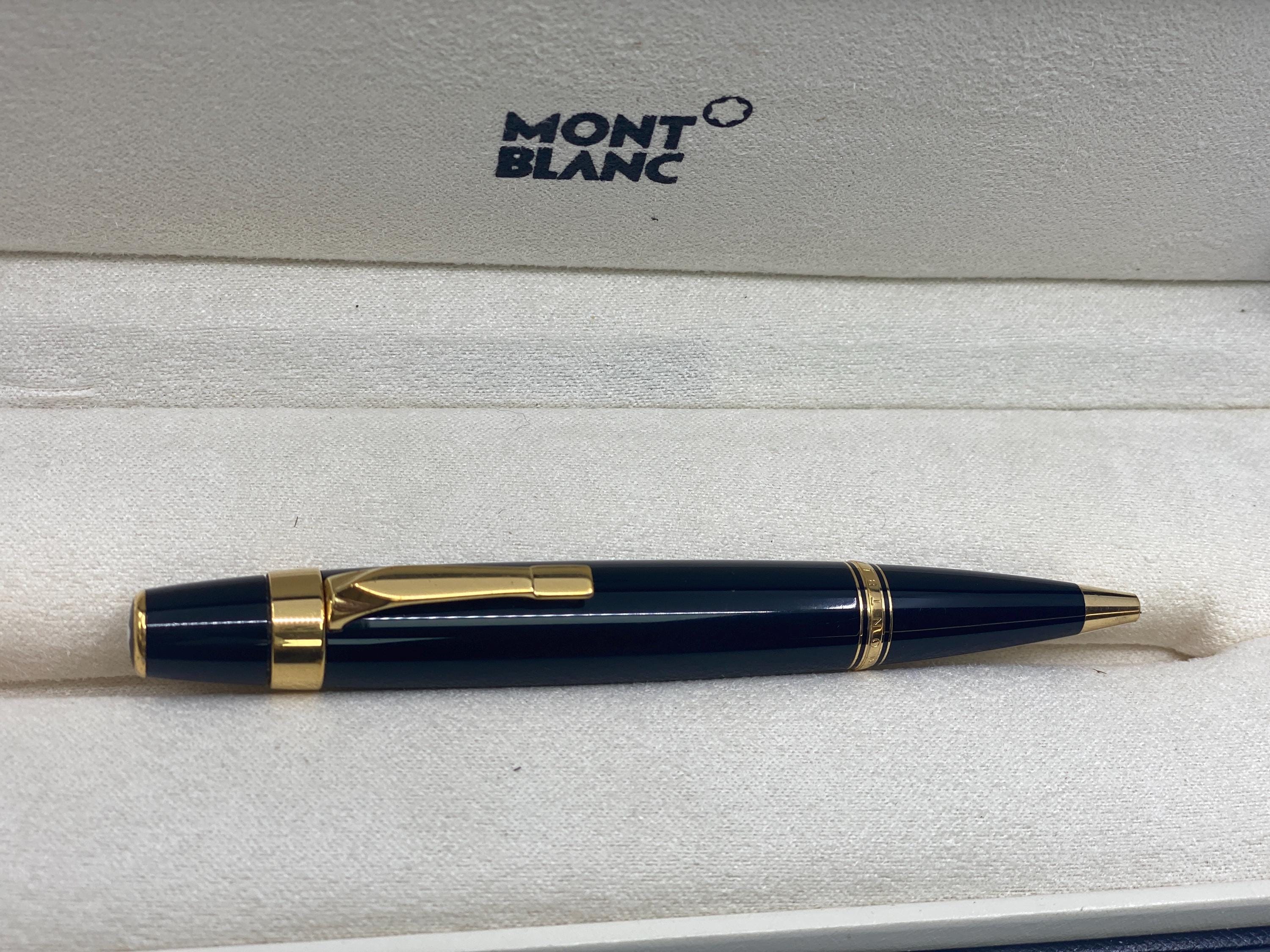 Montblanc Boheme No Stone Ballpoint Pen, Black Resin, Gold Trim