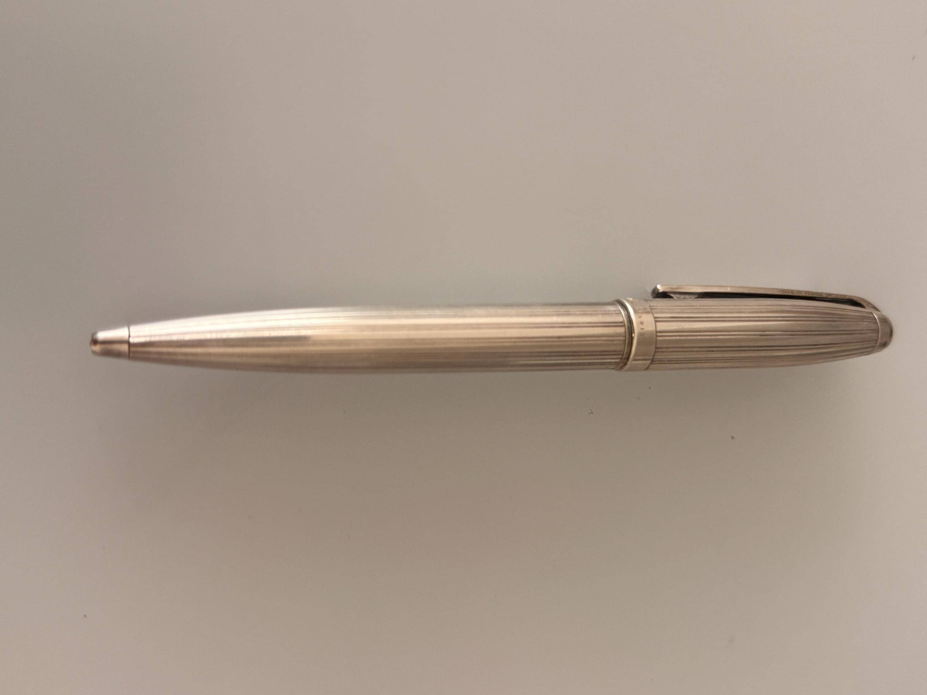 Vintage S.T. Dupont Olympio Ballpoint Pen, Palladium Finish