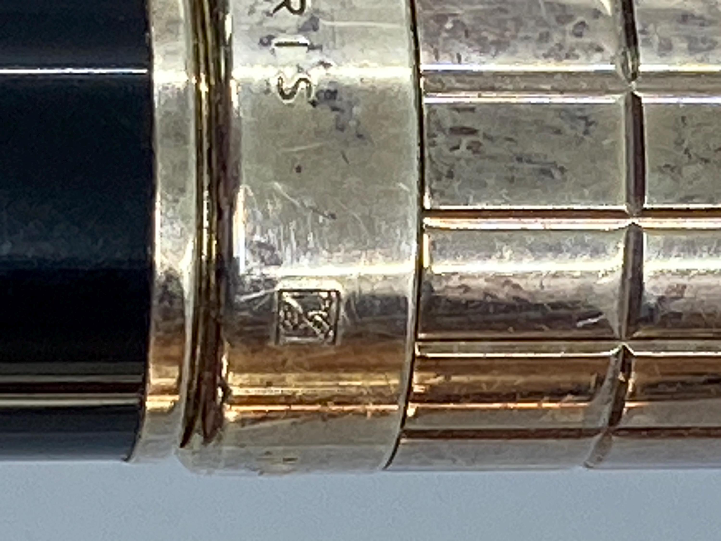 Stylo Roller Dupont Olympio Palladium Motif Vagues - MX713, Neuf De Stock Sans Emballage