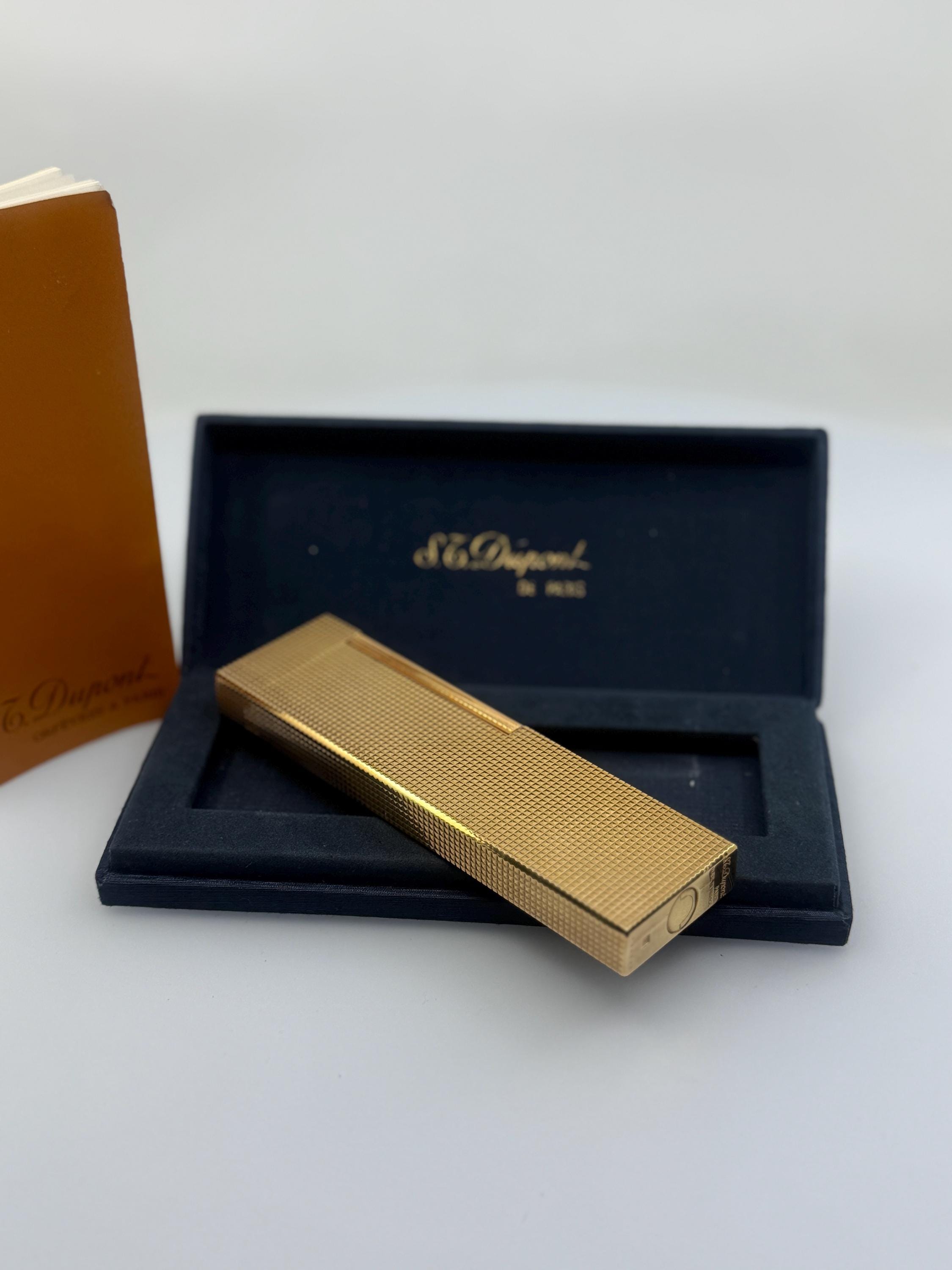 S.T. Dupont Ligne 1 Large Gold Lighter – Vintage French Luxury