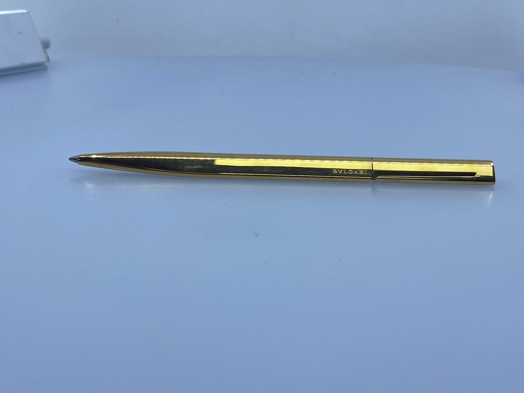 Vintage Bvlgari Eccentric Gold Plated Ballpoint Pen - High Range
