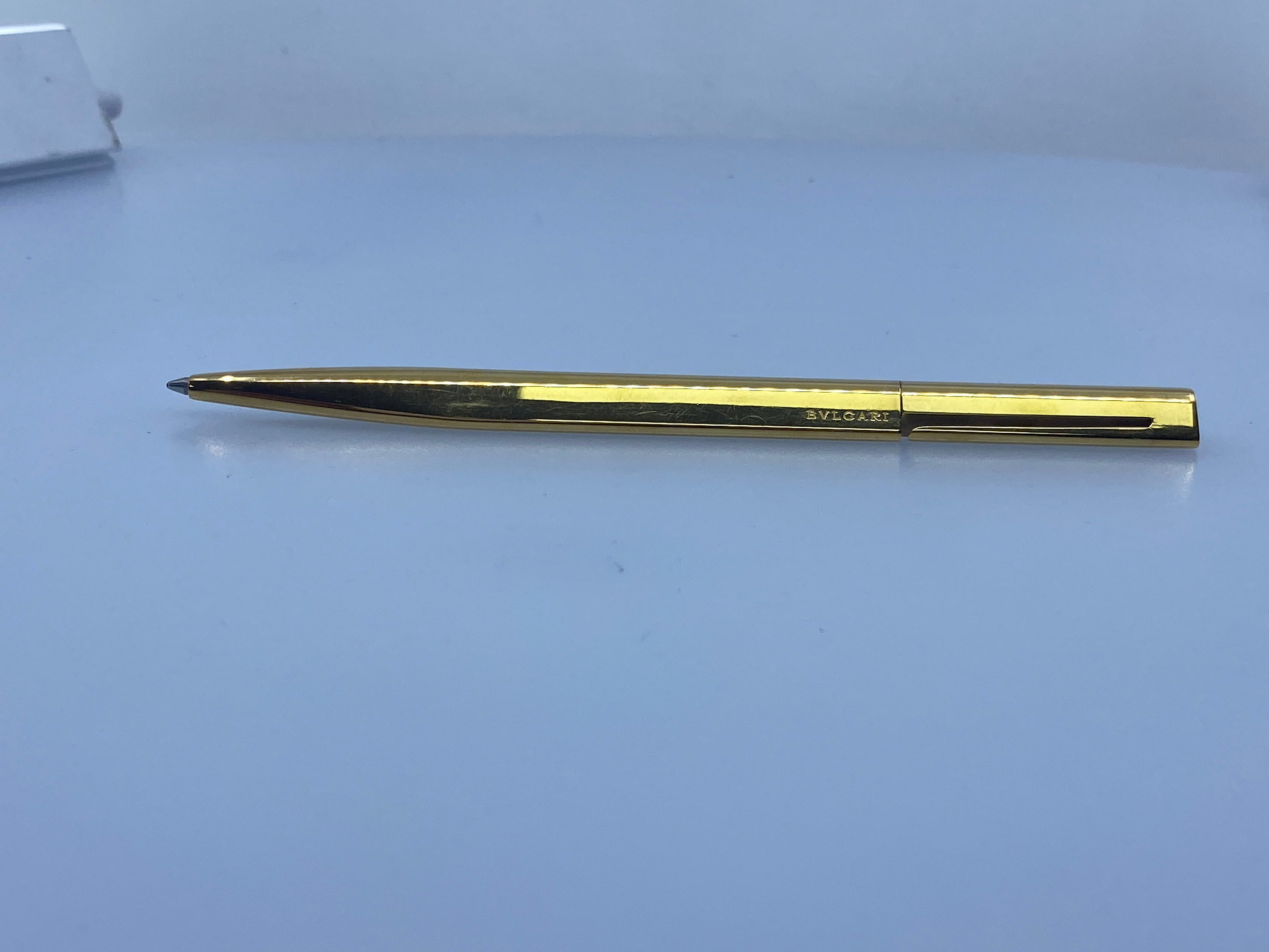 BVLGARI ボールペン Vintage Bvlgari Eccentric Gold Plated Ballpoint Pen - High Range