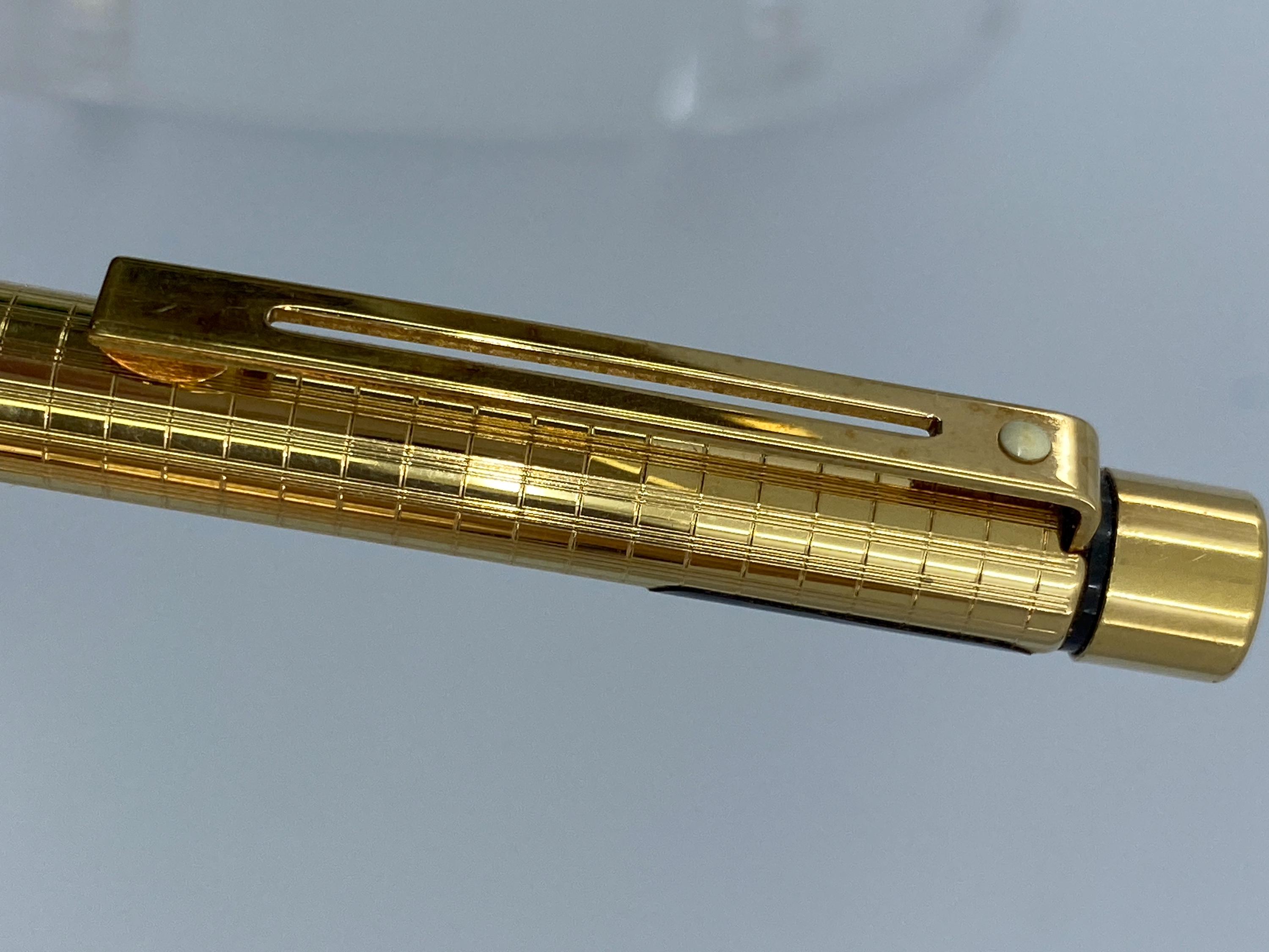 Sheaffer Targa 1007 Slim Ballpoint Pen, Gold Geometric Square