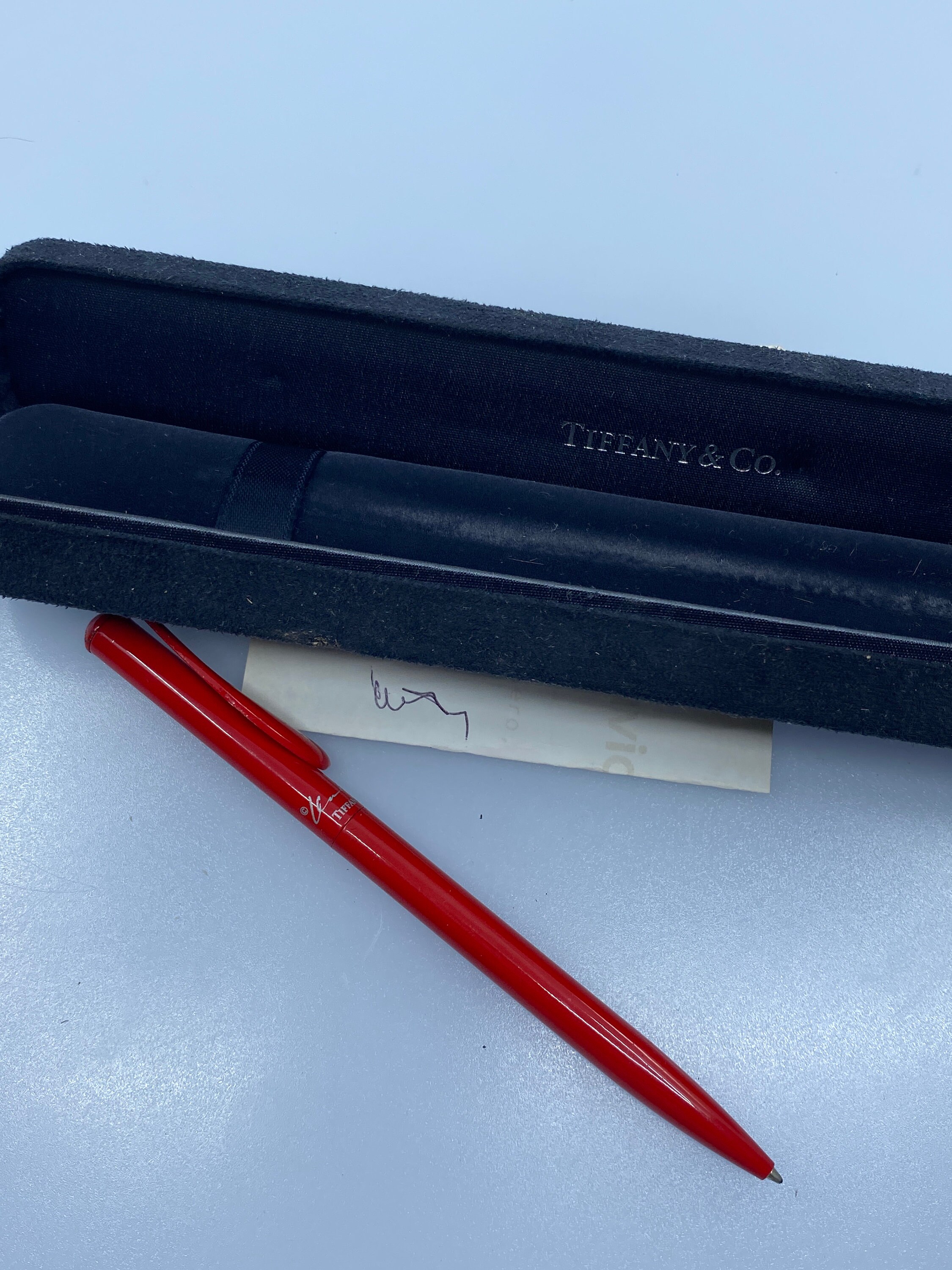 Tiffany & Co. Elsa Peretti Red Lacquer Ballpoint Pen Retractable