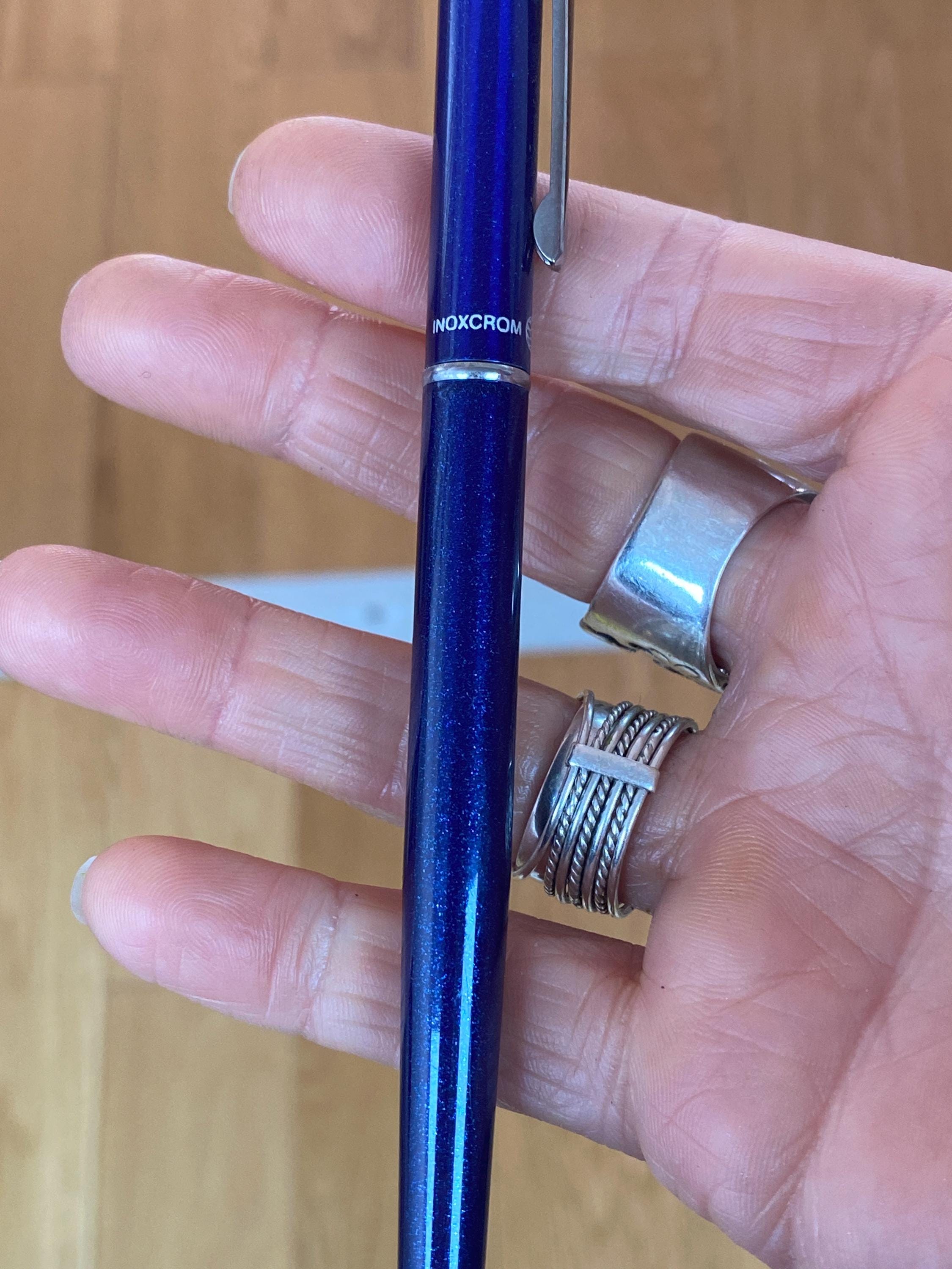 Stylo à Plume INOXCROM En Argent 925 - Plume Or 18k - Occasion Avec écrin