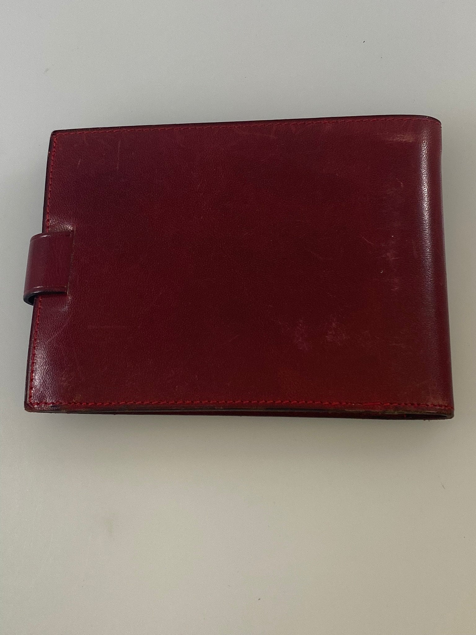 Vintage Rolex Red Leather Wallet, Collector Card Holder, Watch