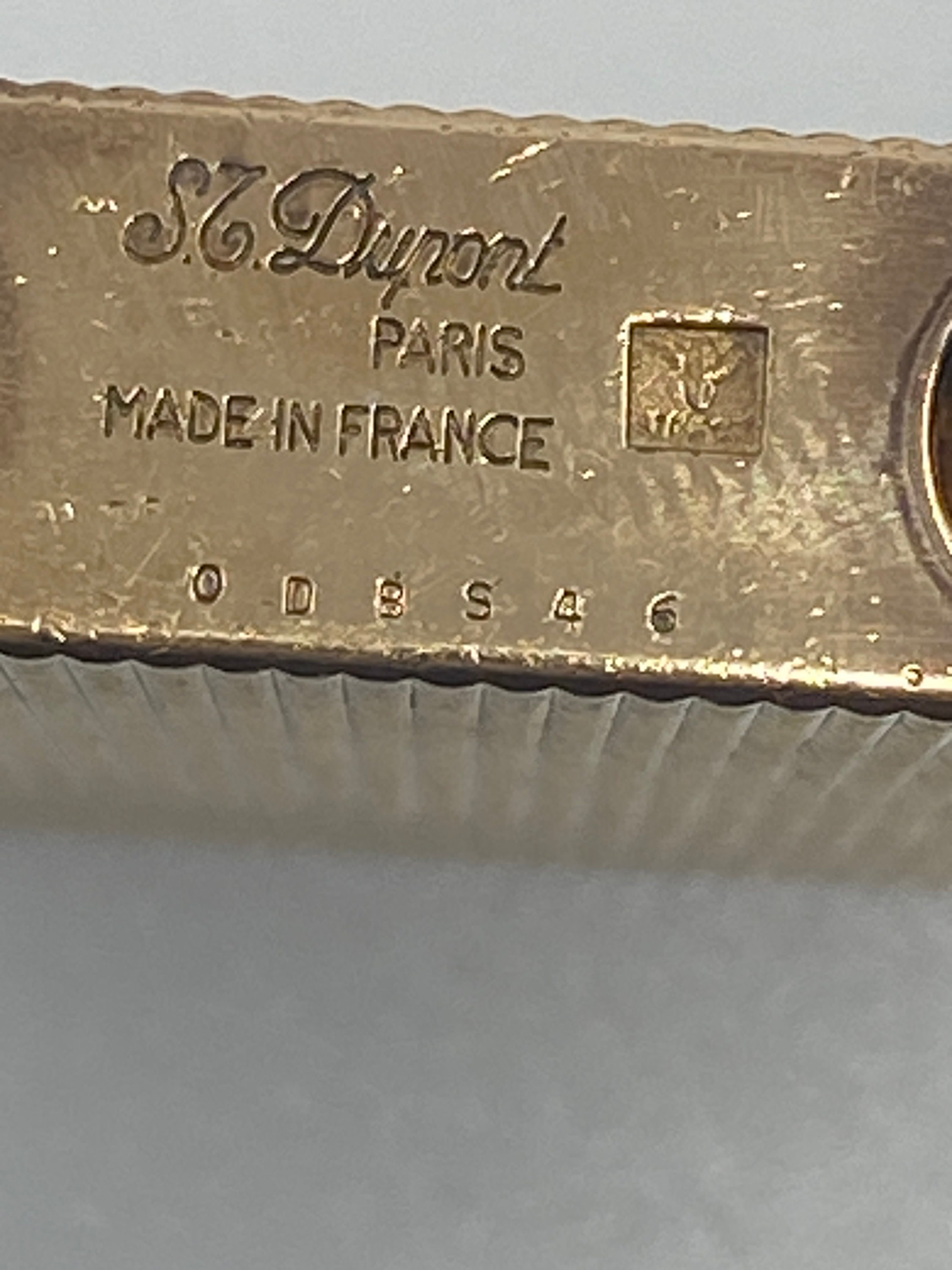 S.T.デュポン ライン2 金メッキ ダイヤモンドヘッドライター フランス 