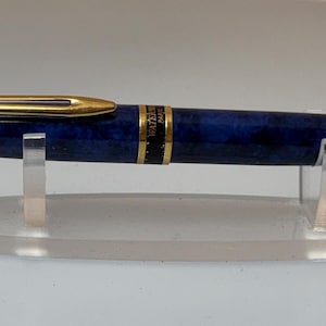 WATERMAN 青いマーブル模様 万年筆 ウォーターマン エキスパート ブルーマーブル 万年筆、Fペン先