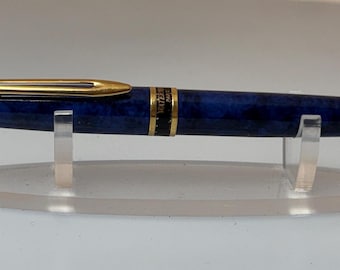 Waterman Expert Blue Marble fountain pen, F nib, vintage, France