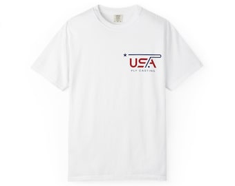 Camiseta de pesca con mosca de EE. UU. / Camiseta con logotipo de pesca, gráfico de pesca americana