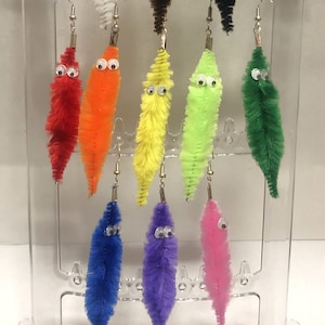 Mini Worms on a String Earrings