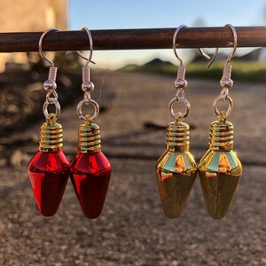 Christmas Light Earrings/ Holiday Earrings