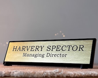Executive Personalised Desk Name Plate, Professional Office Desk Sign, Office Secret Santa Gift Desk Accessory, Employee Gift Corporate Gift