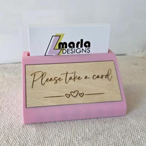 Porta biglietti da visita personalizzato, disponibile in molti colori, perfetto per l'arredamento dell'ufficio, stand per fiere dell'artigianato, porta biglietti da visita personalizzato