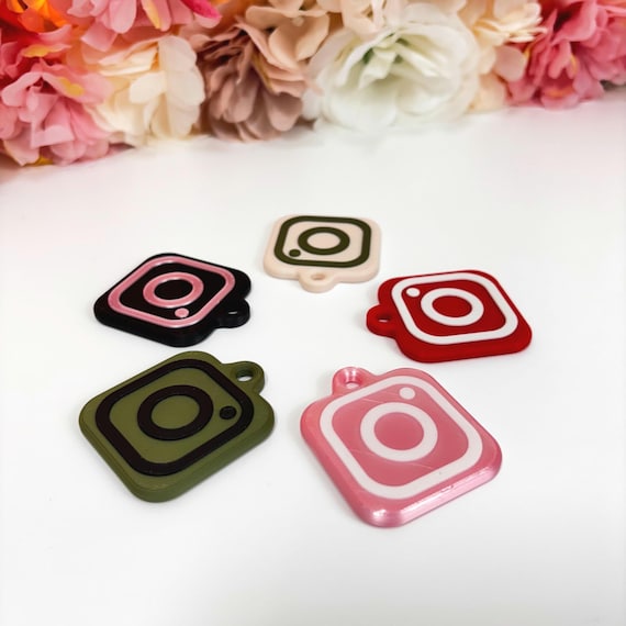 3D NFC Instagram Key Ring Digital Business Card Instagram TikTok Custom Link Social Media Advertisement Gift For Her Gift For Valentine