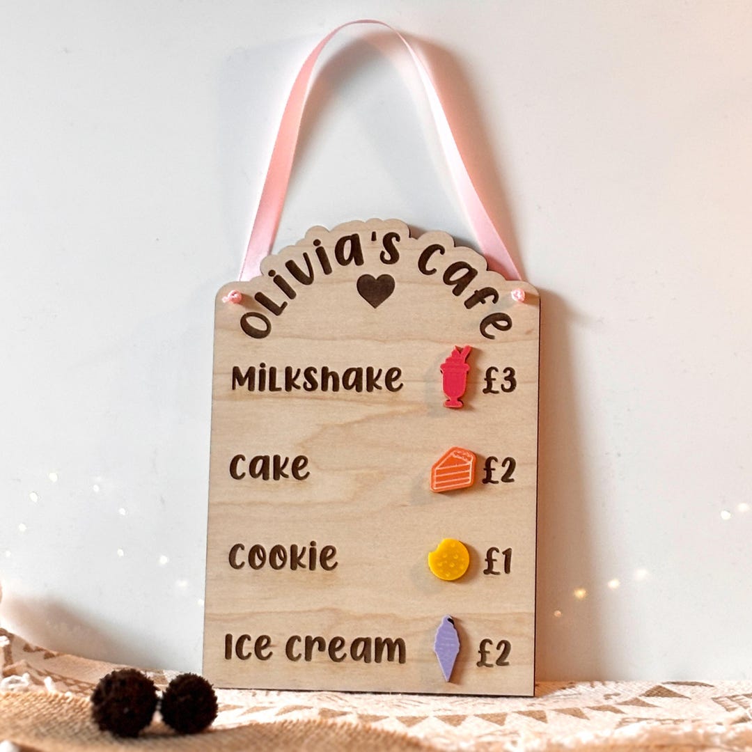 Kitchen Sign Eyfs Personalised Wooden Kitchen Sign for Kids Play Room, Laser Engraved ...